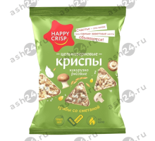 Криспы кукурузно-рисовые HAPPY CRISP грибы со сметаной 50г