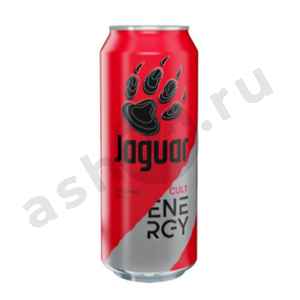 Напитки Энергетик ЯГУАР ягодный вкус 0,5л ж/б (2616)