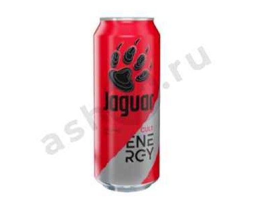 Напитки Энергетик ЯГУАР ягодный вкус 0,5л ж/б (2616)