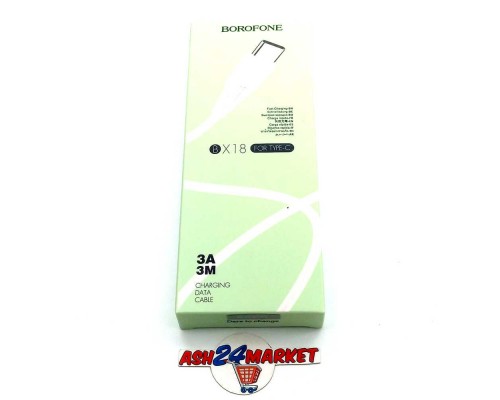Моб. аксессуары Кабель BOROFONE BX18 Optimal Type-C 3м белый