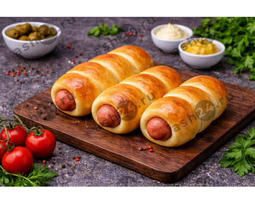 Выпечка Сосиска в тесте печеная