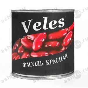 Бакалея Консервы Фасоль VELES красная 400г ж/б