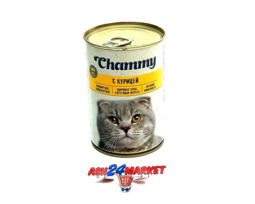 Корм для кошек CHAMMY с курицей 415г ж/б