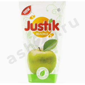 Напитки Сок JUSTIK яблоко 0,2л т/п