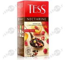Чай ТЕСС черный с персиком и земляникой 25пак