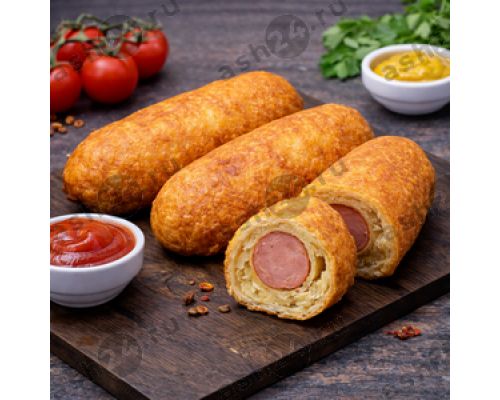 Выпечка Сосиска в тесте жареная