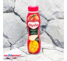 Йогурт ЧУДО персик-манго-дыня 260г бутылка