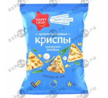 Криспы кукурузно-рисовые HAPPY CRISP сметана и лук 50г