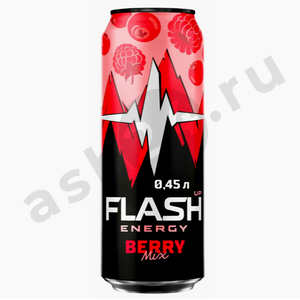Напитки Энергетик FLASH ENERGY ягодный микс 0,45л ж/б