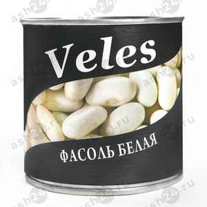 Бакалея Консервы Фасоль белая VELES 400г ж/б