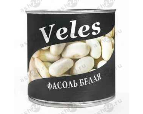 Бакалея Консервы Фасоль белая VELES 400г ж/б