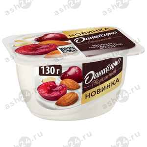 Молочные продукты Творожок ДАНИССИМО вишня миндаль 130г (4194)