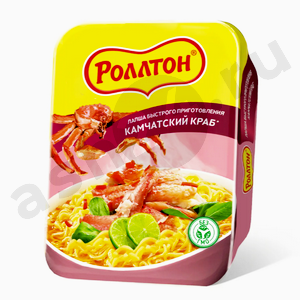 Бакалея Лапша РОЛЛТОН камчатский краб 90г лоток