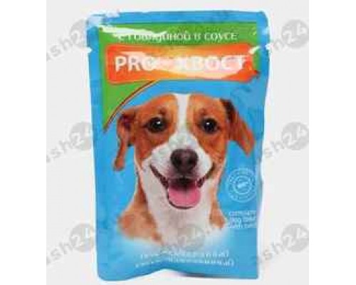 Корм для собак ПРОХВОСТ с говядиной в соусе 85г