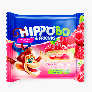 Сладости Бисквит HIPPOBO малина 32г