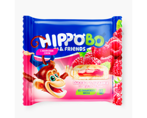 Сладости Бисквит HIPPOBO малина 32г