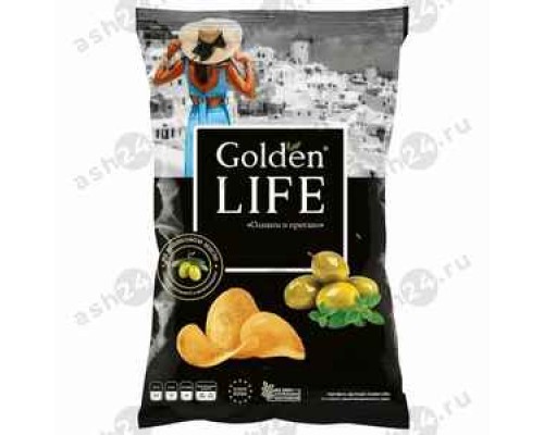 Чипсы GOLDEN LIFE оливки и орегано 90г