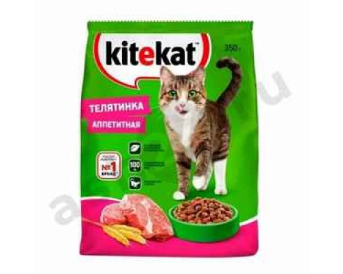 Корм для кошек KITEKAT телятинка аппетитная 350г (1227)
