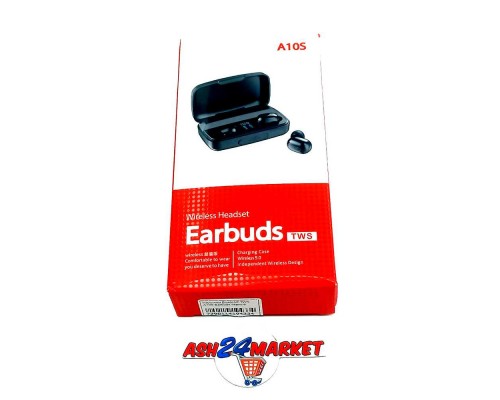 Наушники Bluetooth TWS A10S earbuds черные