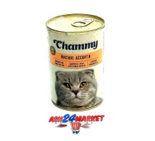 Корм для кошек CHAMMY мясное ассорти 415г ж/б