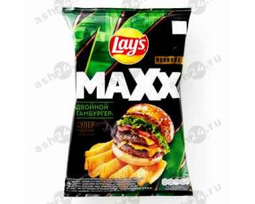 Чипсы LAYS MAXX двойной гамбургер 100г
