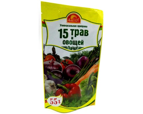 Приправа 15 трав и овощей РУССКИЙ АППЕТИТ 55г