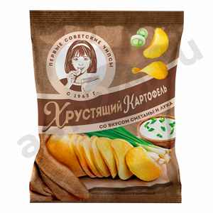 Чипсы ХРУСТЯЩИЙ КАРТОФЕЛЬ сметана и лук 70г