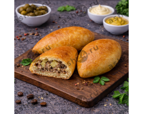 Выпечка Пирожок печеный картошка + печень