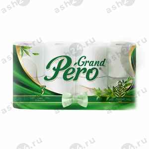 Туалетная бумага PERO зеленый чай 3слоя 8 рулонов