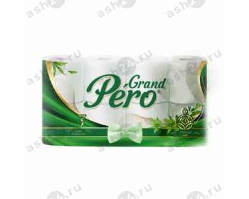 Туалетная бумага PERO зеленый чай 3слоя 8 рулонов