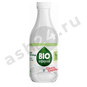 Молочные продукты Кефир БИО ДОМИК В ДЕРЕВНЕ 1% 900г бутылка (7436)