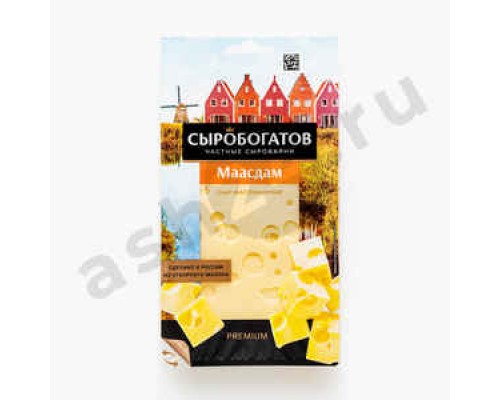 Молочные продукты Сыр СЫРОБОГАТОВ маасдам нарезка 125г (6987)