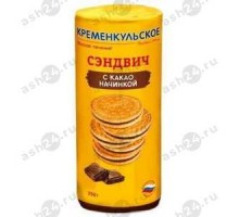 Печенье КРЕМЕНКУЛЬСКОЕ сэндвич с какао начинкой 250г