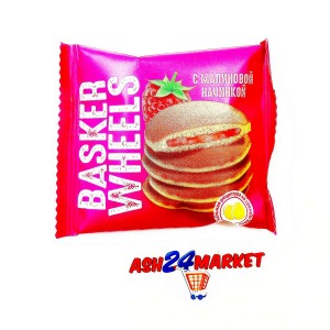 Сладости Бисквит BASKER WHEELS малина 36г