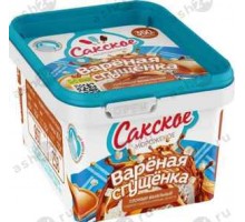 Мороженое САКСКОЕ пломбир вареная сгущенка печенье бисконти 350г (0071)