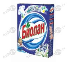 Стиральный порошок БИОЛАН белые цветы ручной 350г