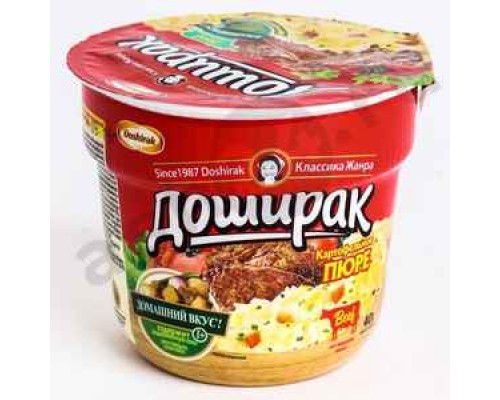 Бакалея Пюре картофельное ДОШИРАК мясо 40г стакан