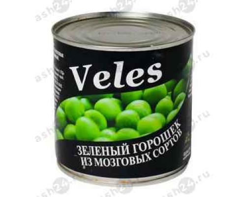 Бакалея Консервы Горошек зеленый VELES 420г ж/б