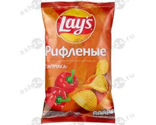 Чипсы LAYS рифленые паприка 70г