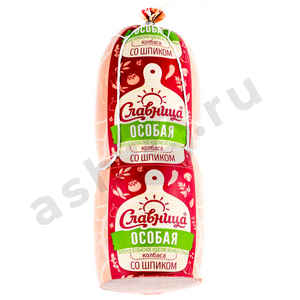 Колбаса ТМ СЛАВНИЦА со шпиком