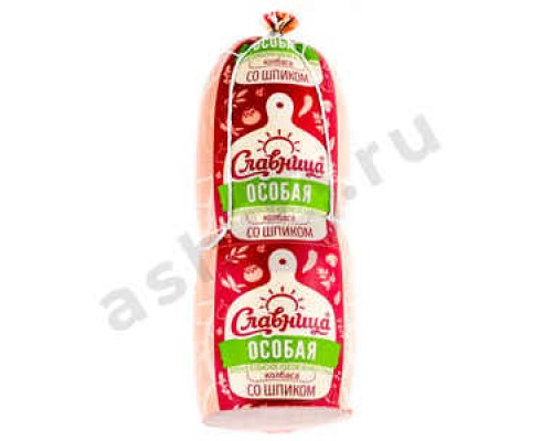 Колбаса ТМ СЛАВНИЦА со шпиком