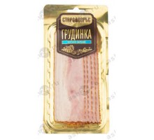Грудинка ТМ СТАРОДВОРЬЕкопчено-варенаят 120г нарезка