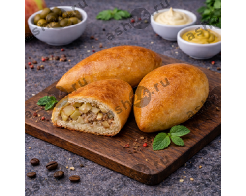 Выпечка Пирожок печеный с яблоком