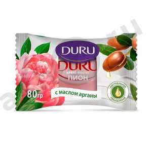 Крем-мыло DURU 1+1 пион с маслом арганы 80г