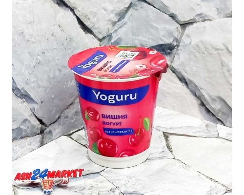 Йогурт YOGURU вишня 1,5% 310г стакан