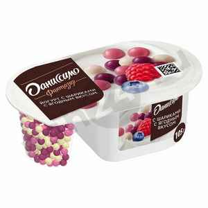Молочные продукты Йогурт ДАНИССИМО с шариками ягодный вкус 6,9% 105г стакан (1781)