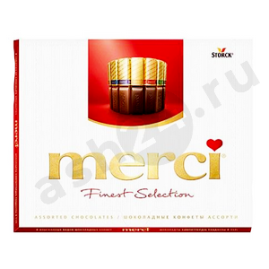 Сладости Шоколад MERCI ассорти 8 видов 250г