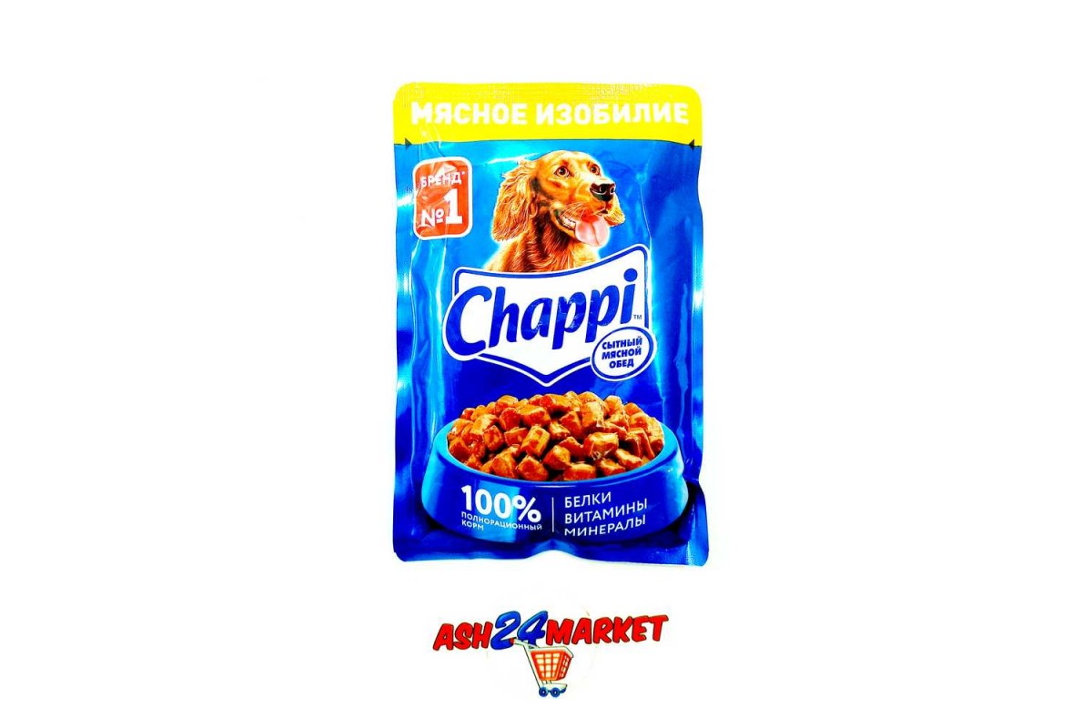 Корм для собак CHAPPI мясное изобилие 85г 25.00 р ASH24 MARKET