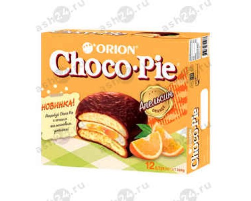 Печенье в упаковке ЧОКО ПАЙ апельсин 360г