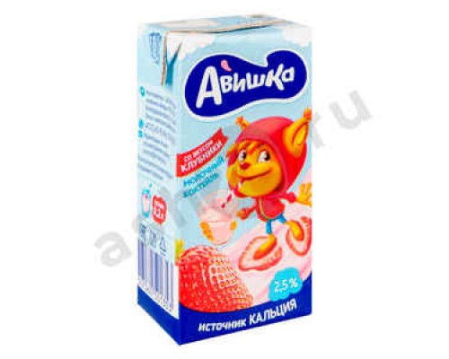 Молочные продукты Коктейль АВИШКА клубника 2,5% 0,2л т/п (1353)